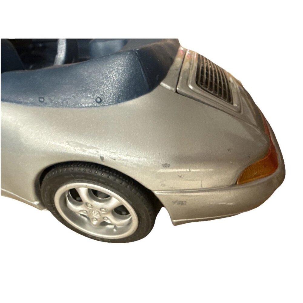 Vintage 1994 Maisto PORSCHE 911 CARRERA CABRIOLET 1:18 Diecast Model Grey Silver - Picture 11 of 16